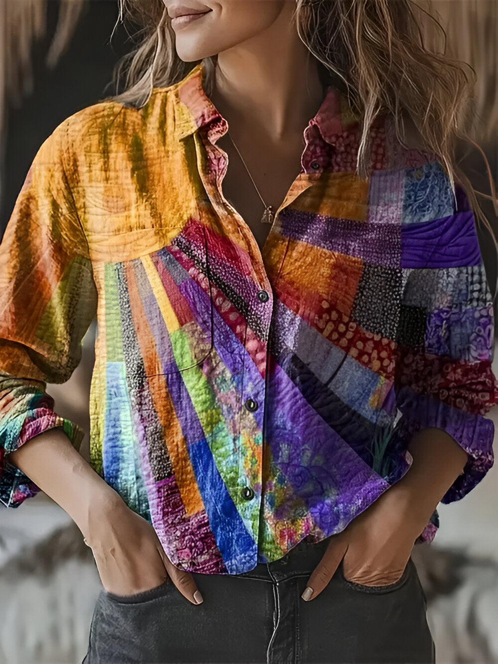NINA™ | Blouse Inspirée par le Tournesol