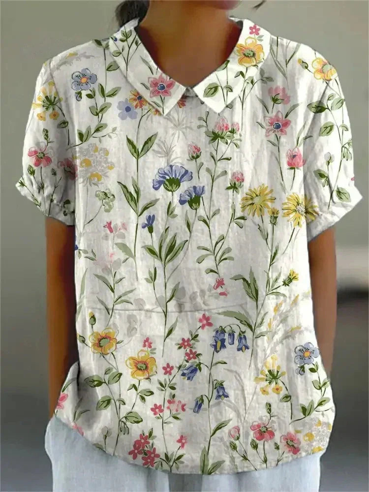 Élina™ | Blouse fleurie élégante