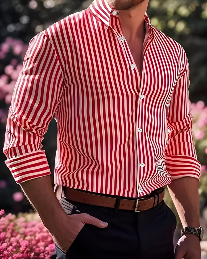 Élio | Chemise Rayée Classique Pour Homme | Raffinée