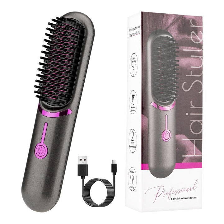 Peigne lissant sans fil avec charge USB - Peigne de coiffure