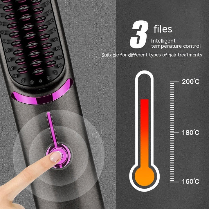Peigne lissant sans fil avec charge USB - Peigne de coiffure