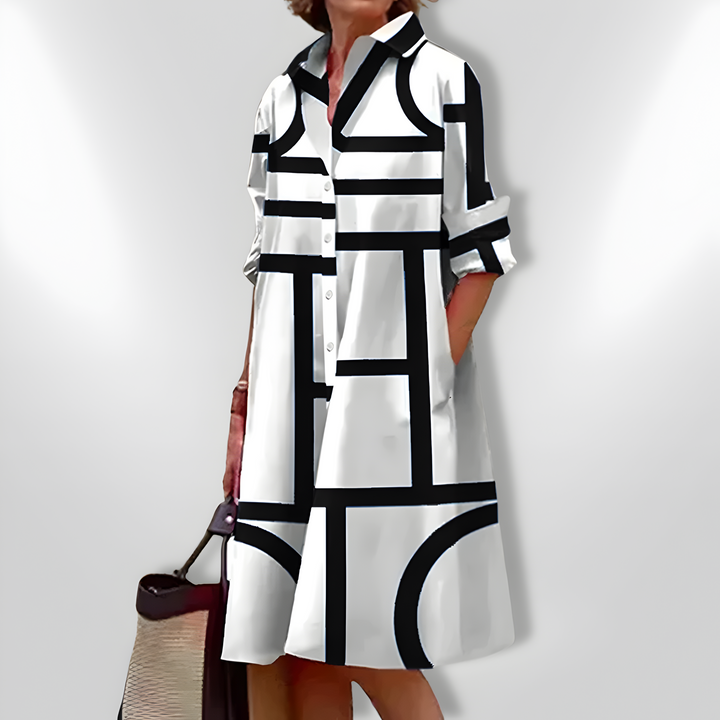 Lynna™ | Robe Midi Décontractée avec Poches et Boutons