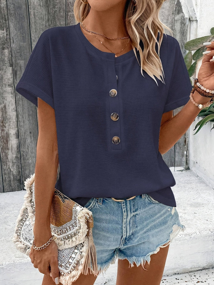 Joëlle™ | T-shirt Henley élégant