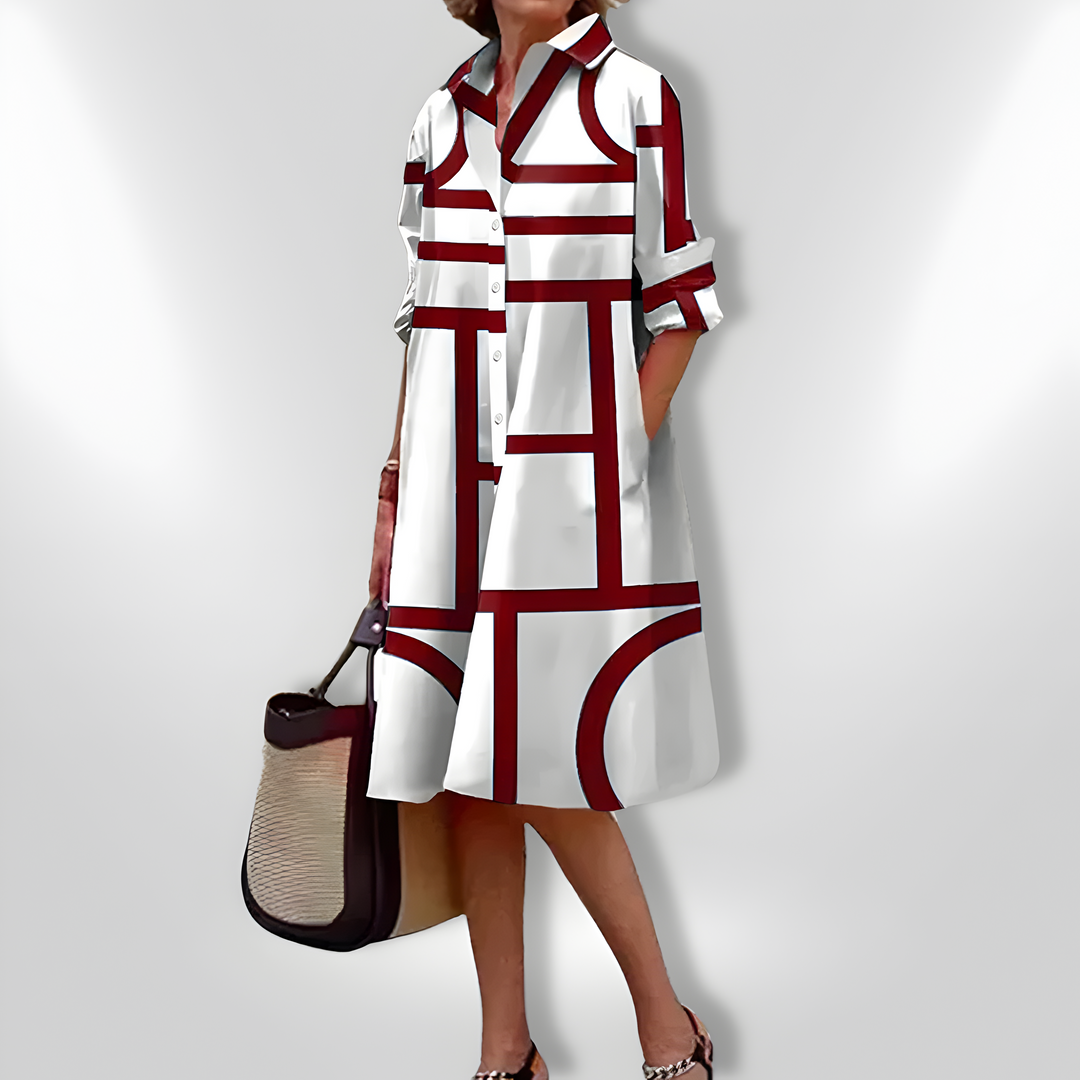 Lynna™ | Robe Midi Décontractée avec Poches et Boutons