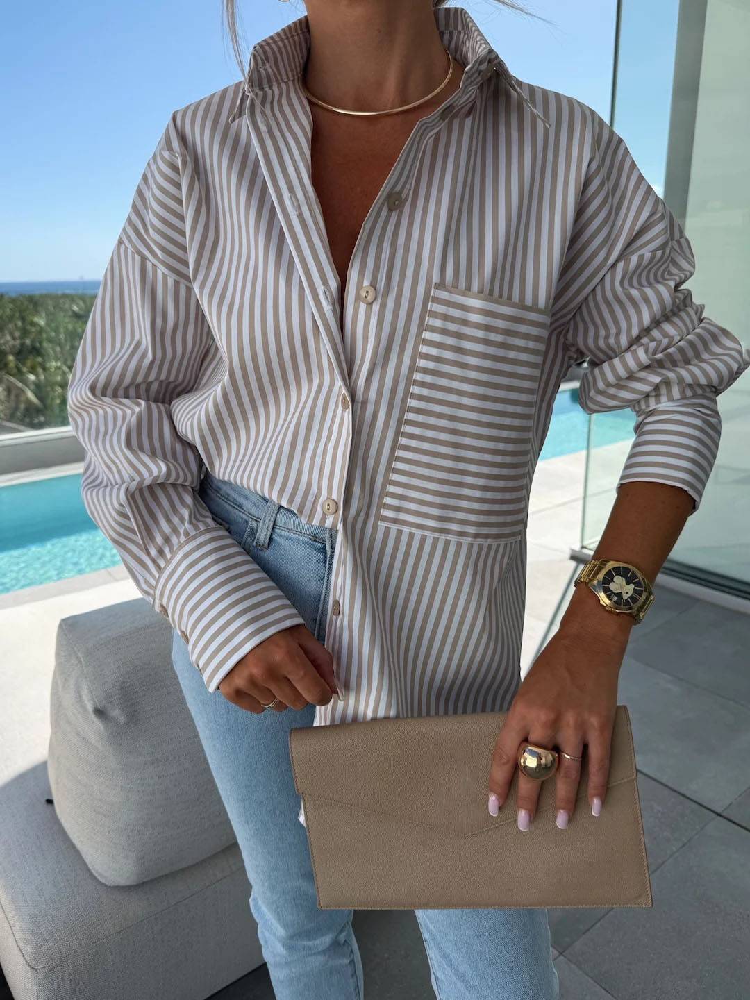 Élianne™ | Chemise rayée élégante