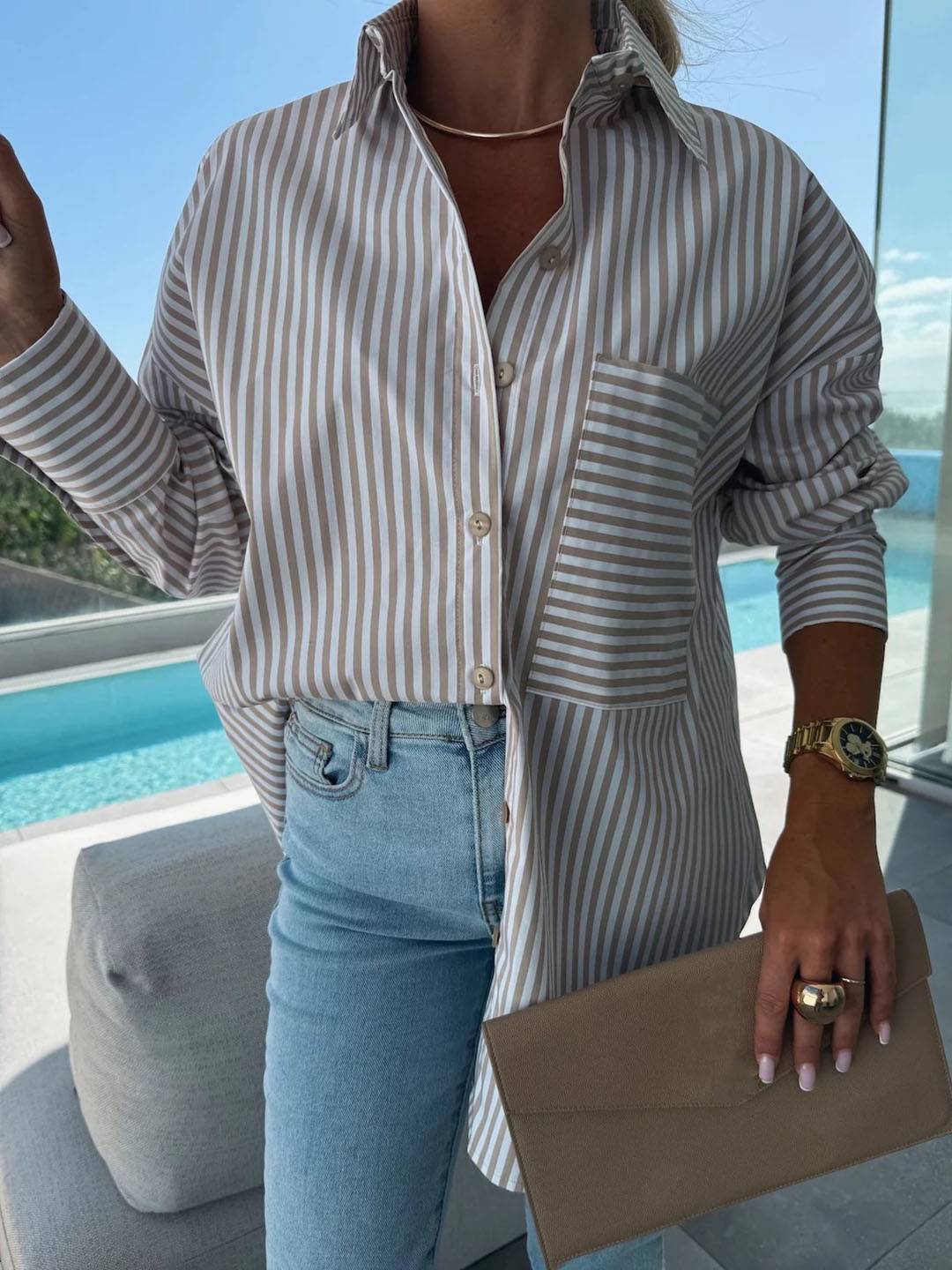 Élianne™ | Chemise rayée élégante