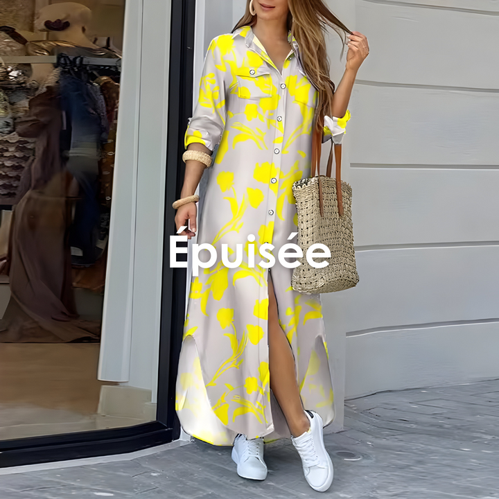 Lucy™ | Robe Chemise Longue Imprimée