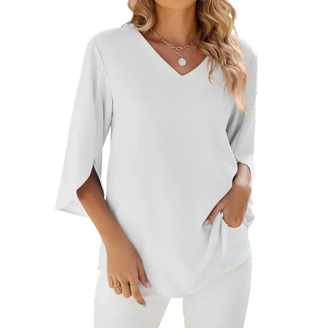 JAMY | Blouse élégante avec décolleté en V