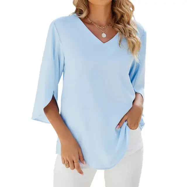 JAMY | Blouse élégante avec décolleté en V