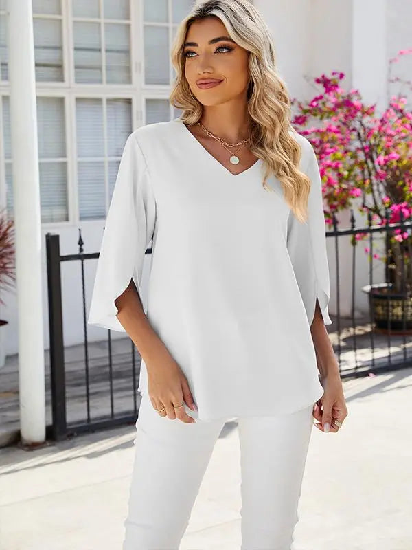 JAMY | Blouse élégante avec décolleté en V