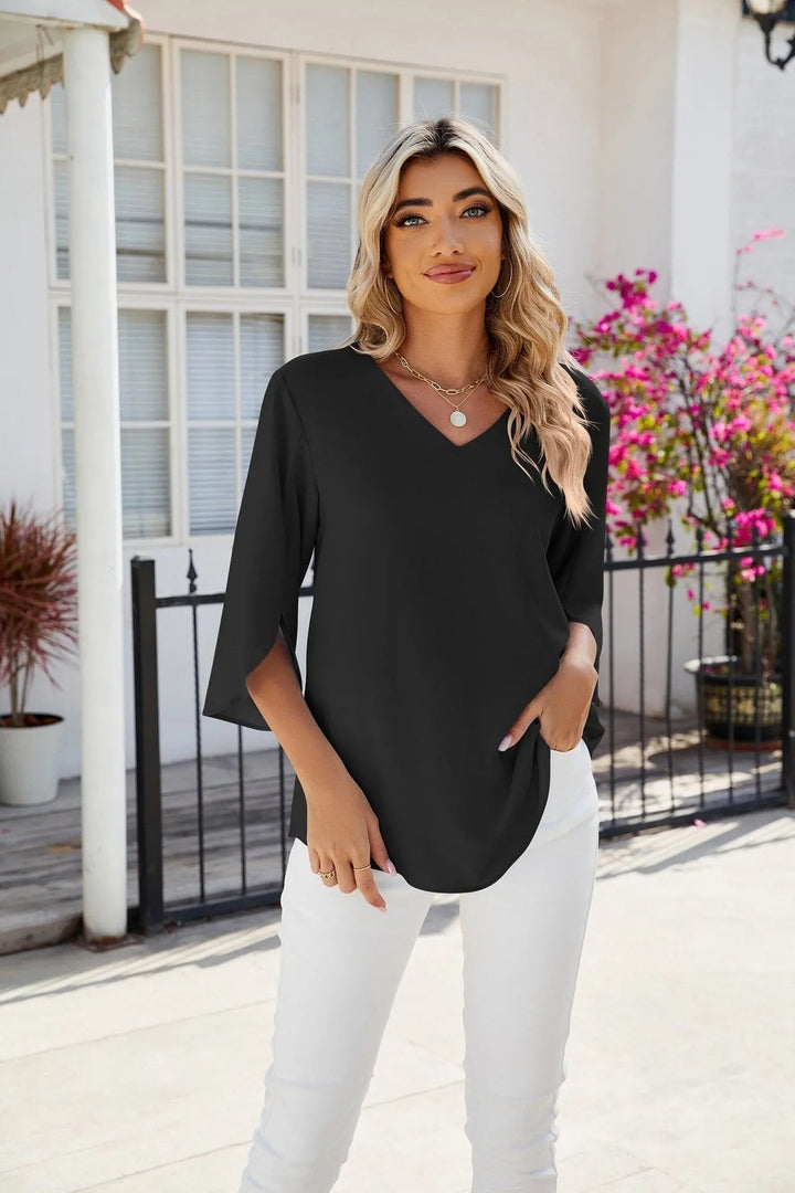 JAMY | Blouse élégante avec décolleté en V