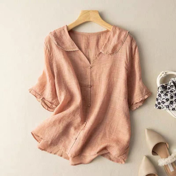 Pascaline™ | Blouse en lin naturel