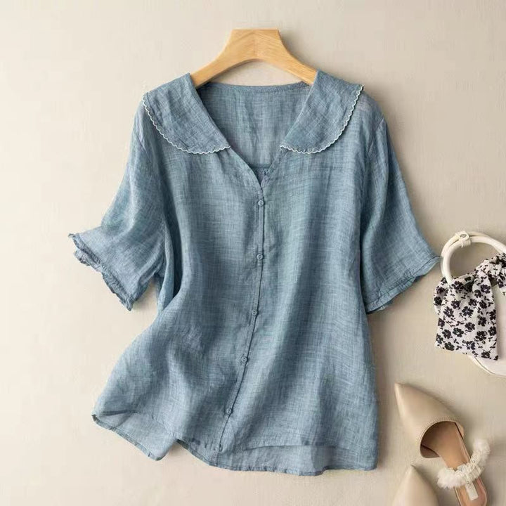 Pascaline™ | Blouse en lin naturel