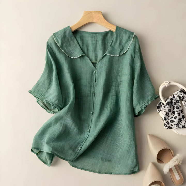Pascaline™ | Blouse en lin naturel