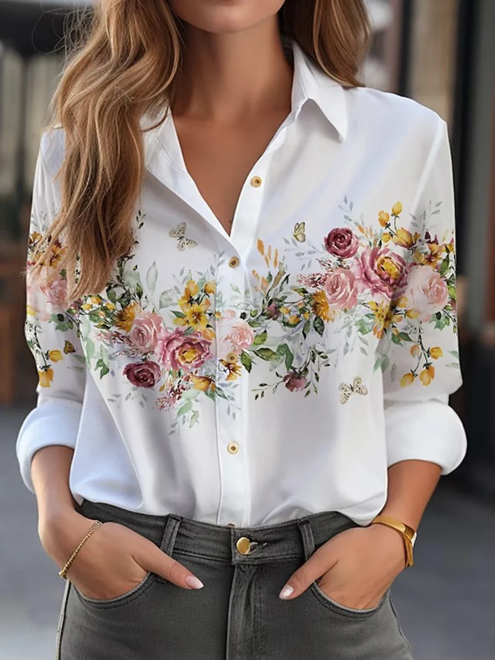 Lisa™ | Blouse fleurie élégante