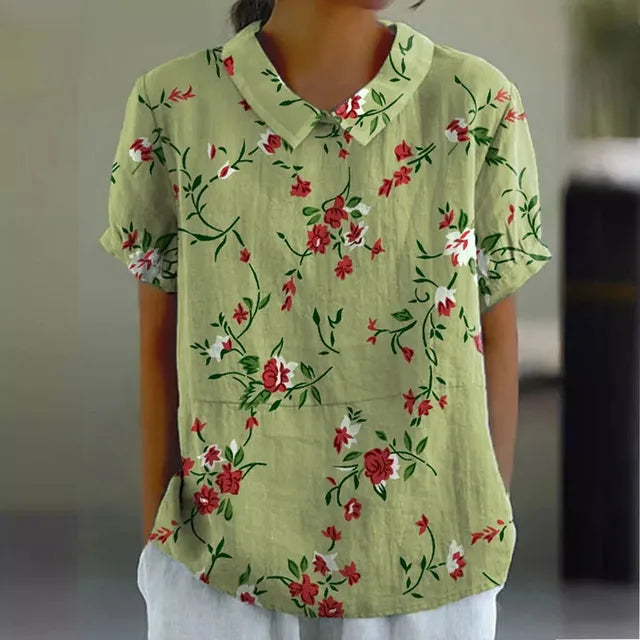 Élina™ | Blouse fleurie élégante