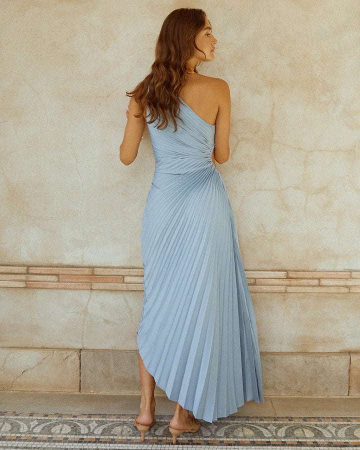 Sylviana™ | Robe midi plissée à une épaule