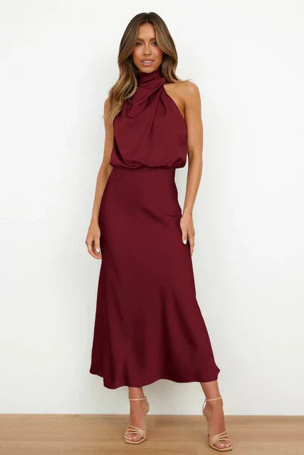 Benthe™ | Robe midi courte-épaule