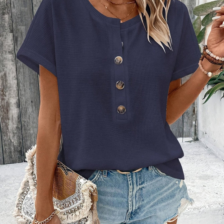 Joëlle™ | T-shirt Henley élégant