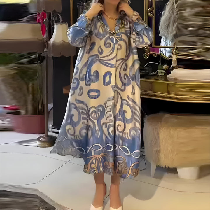 Olivia™ | Robe Longue Vintage Fendue