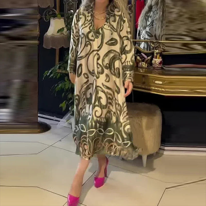 Olivia™ | Robe Longue Vintage Fendue