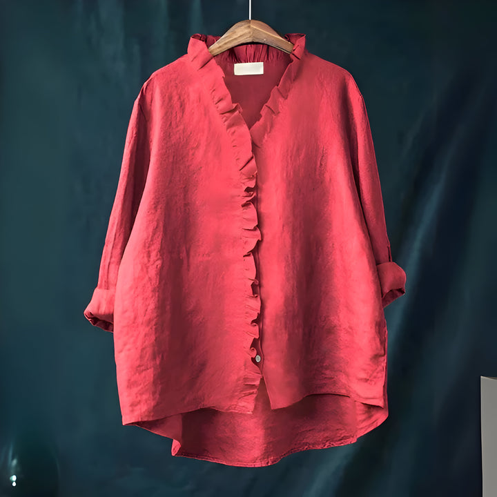 Assia™ | Blouse rouge vif